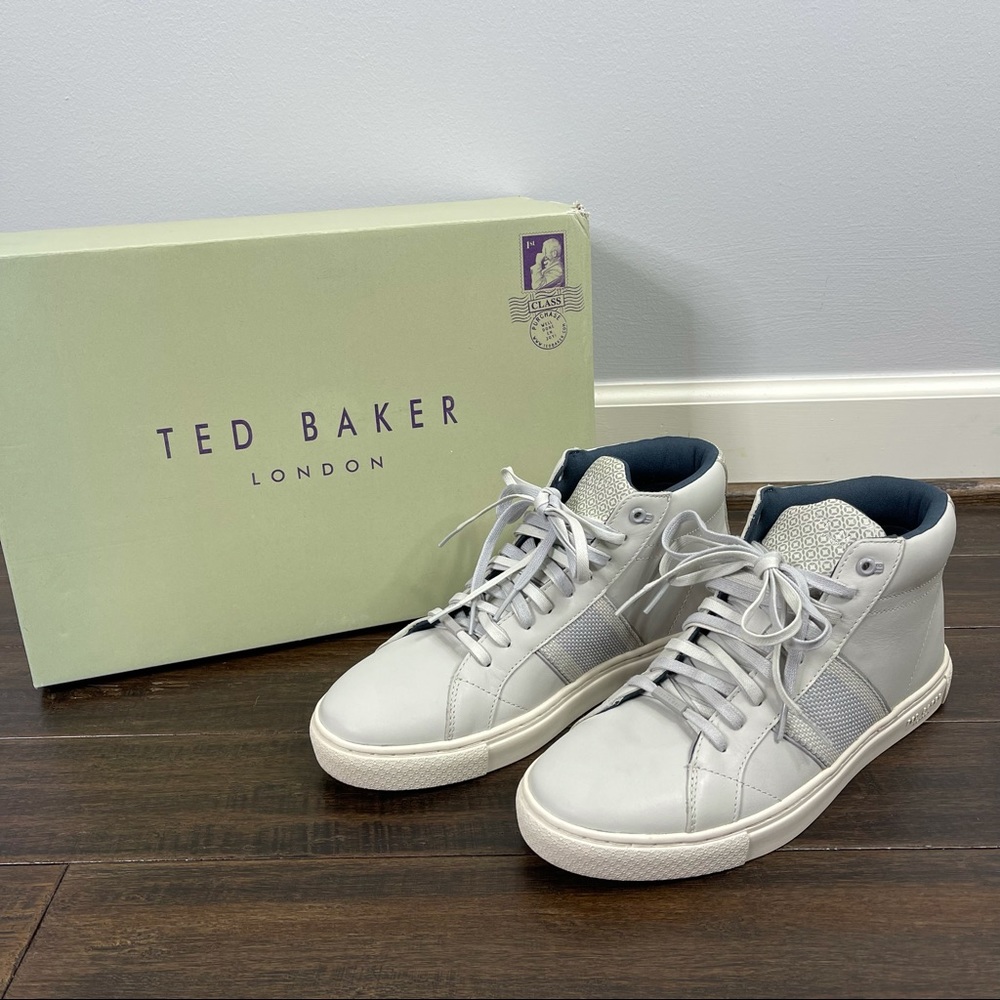 Ted Baker London Cruuw High Top Sneakers Leather Men  Shoes Size 8.5 New